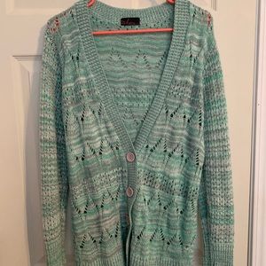 Green/Blue Knit Cardigan